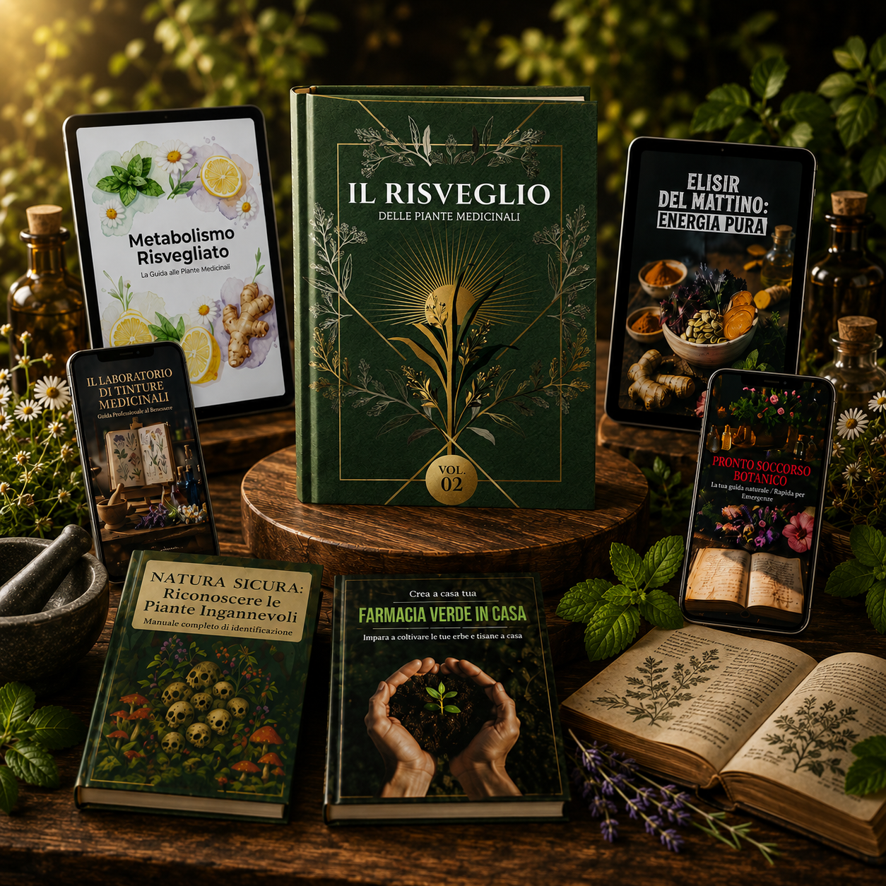 Mockup de Il Risveglio Delle Piante Medicinali
